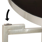 Table d'appoint pliante ronde en métal – 14x14x25.75
