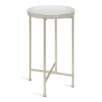 Table d'appoint pliante ronde en métal – 14x14x25.75