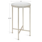 Table d'appoint pliante ronde en métal – 14x14x25.75