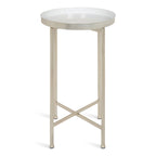 Table d'appoint pliante ronde en métal – 14x14x25.75