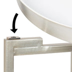 Table d'appoint pliante ronde en métal – 14x14x25.75