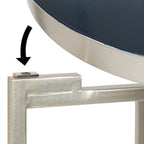 Table d'appoint pliante ronde en métal – 14x14x25.75