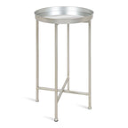 Table d'appoint pliante ronde en métal – 14x14x25.75