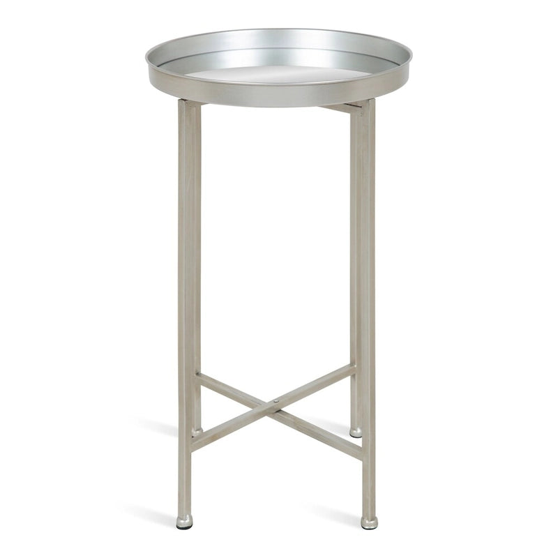 Table d'appoint pliante ronde en métal – 14x14x25.75