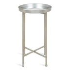 Table d'appoint pliante ronde en métal – 14x14x25.75