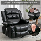 Fauteuil Inclinable Pivotant Manuel avec Fonction Massage et Chauffage
