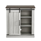 Meuble d'appoint à porte coulissante de style grange de 32 po avec étagères réglables