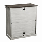 Meuble d'appoint à porte coulissante de style grange de 32 po avec étagères réglables