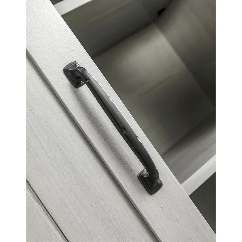 Meuble d'appoint à porte coulissante de style grange de 32 po avec étagères réglables