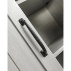 Meuble d'appoint à porte coulissante de style grange de 32 po avec étagères réglables
