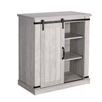 Meuble d'appoint à porte coulissante de style grange de 32 po avec étagères réglables