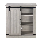 Meuble d'appoint à porte coulissante de style grange de 32 po avec étagères réglables