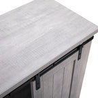 Meuble d'appoint à porte coulissante de style grange de 32 po avec étagères réglables