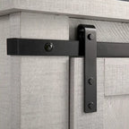 Meuble d'appoint à porte coulissante de style grange de 32 po avec étagères réglables