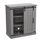 Meuble d'appoint à porte coulissante de style grange de 32 po avec étagères réglables