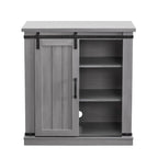 Meuble d'appoint à porte coulissante de style grange de 32 po avec étagères réglables