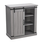 Meuble d'appoint à porte coulissante de style grange de 32 po avec étagères réglables