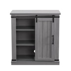 Meuble d'appoint à porte coulissante de style grange de 32 po avec étagères réglables