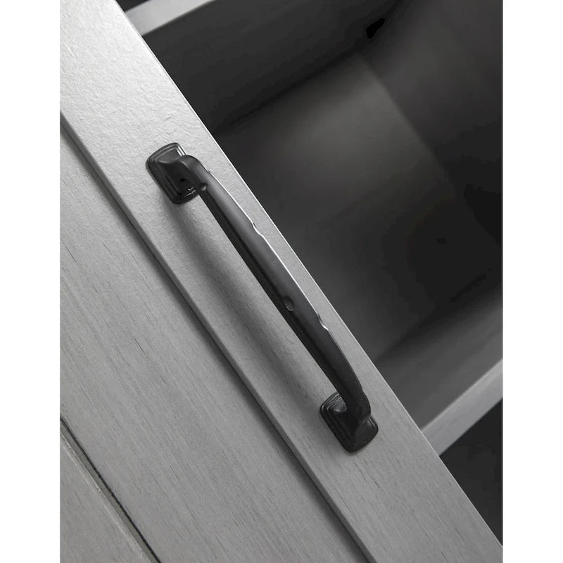 Meuble d'appoint à porte coulissante de style grange de 32 po avec étagères réglables