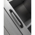 Meuble d'appoint à porte coulissante de style grange de 32 po avec étagères réglables