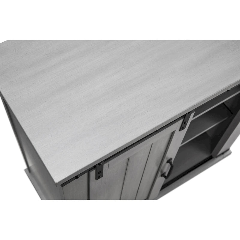 Meuble d'appoint à porte coulissante de style grange de 32 po avec étagères réglables