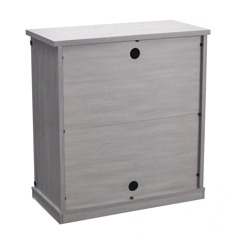 Meuble d'appoint à porte coulissante de style grange de 32 po avec étagères réglables