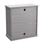 Meuble d'appoint à porte coulissante de style grange de 32 po avec étagères réglables