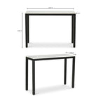 Console en marbre blanc - 42 L x 30 H x 14 P