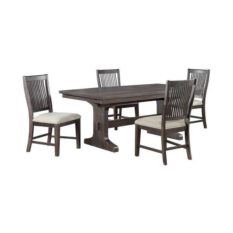 Salle à manger rustique avec table extensible
