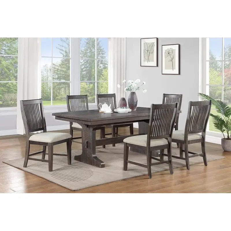 Salle à manger rustique avec table extensible