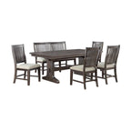 Salle à manger rustique avec table extensible