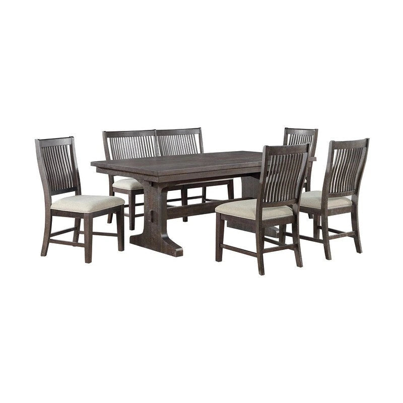 Salle à manger rustique avec table extensible