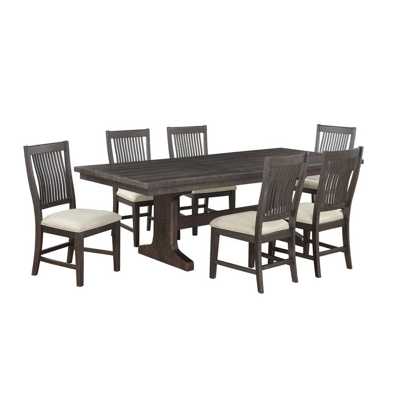 Salle à manger rustique avec table extensible