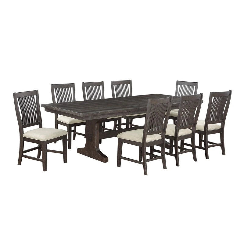 Salle à manger rustique avec table extensible