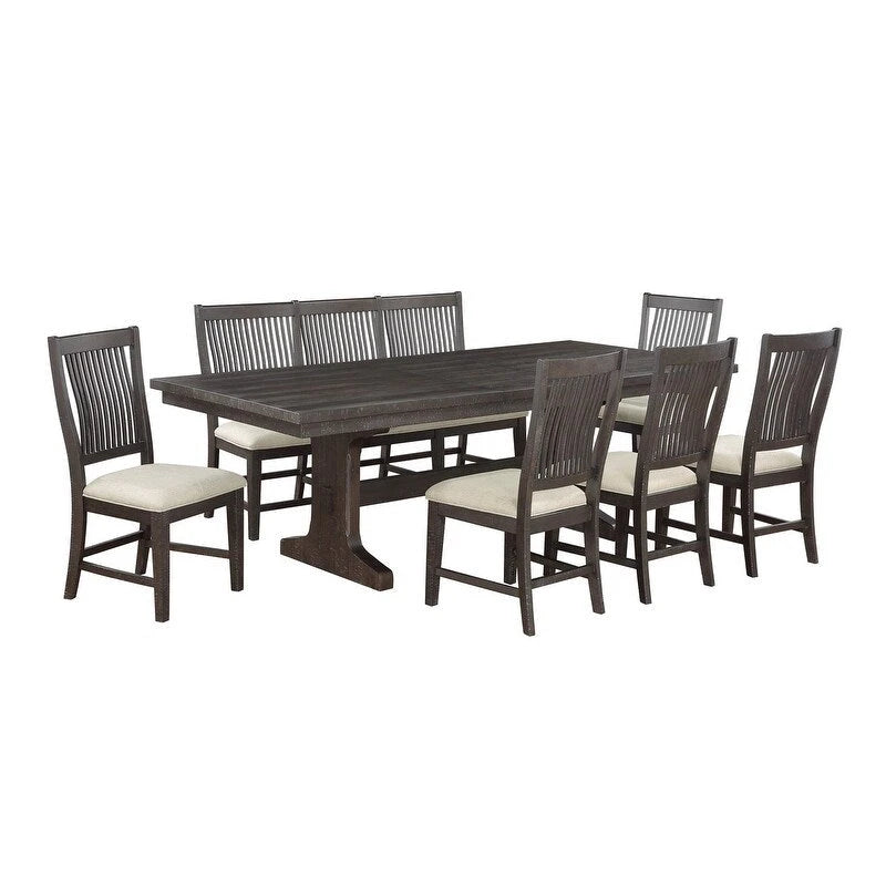 Salle à manger rustique avec table extensible