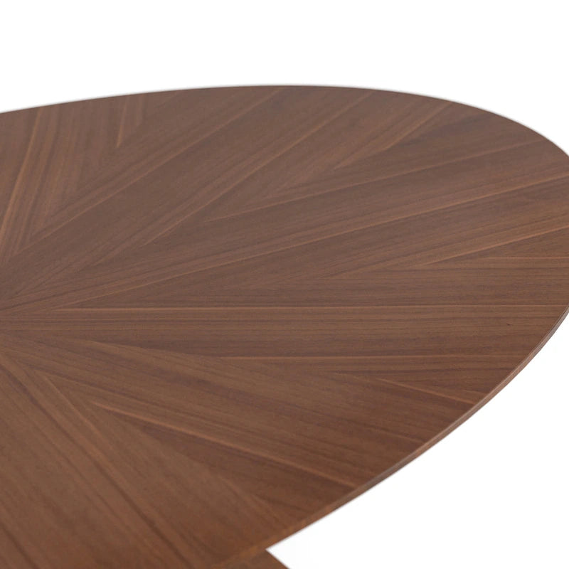 Table à manger ovale en noyer, style Mid-Century Modern, 180 cm