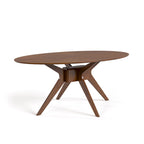 Table à manger ovale en noyer, style Mid-Century Modern, 180 cm