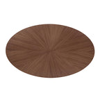 Table à manger ovale en noyer, style Mid-Century Modern, 180 cm
