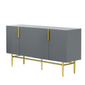 Bahut buffet 4 portes avec poignées métalliques - 60"L x 15.2"l x 30.9"H