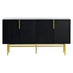 Bahut buffet 4 portes avec poignées métalliques - 60"L x 15.2"l x 30.9"H
