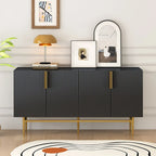Bahut buffet 4 portes avec poignées métalliques - 60"L x 15.2"l x 30.9"H