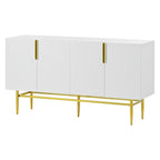 Bahut buffet 4 portes avec poignées métalliques - 60"L x 15.2"l x 30.9"H