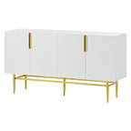 Bahut buffet 4 portes avec poignées métalliques - 60"L x 15.2"l x 30.9"H