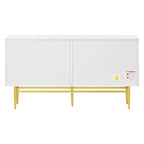 Bahut buffet 4 portes avec poignées métalliques - 60"L x 15.2"l x 30.9"H