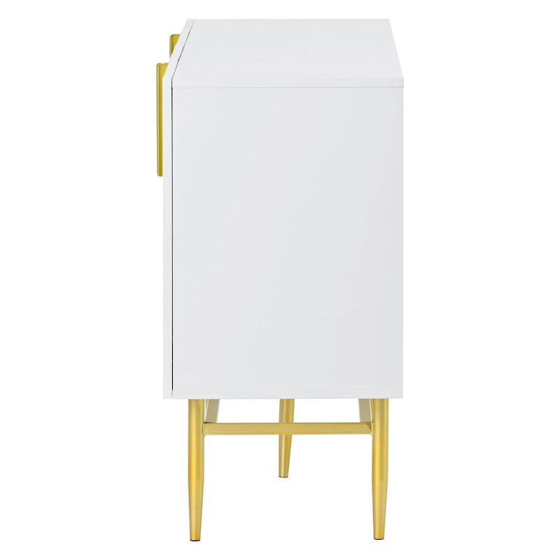 Bahut buffet 4 portes avec poignées métalliques - 60"L x 15.2"l x 30.9"H