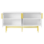 Bahut buffet 4 portes avec poignées métalliques - 60"L x 15.2"l x 30.9"H