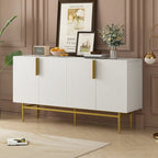 Bahut buffet 4 portes avec poignées métalliques - 60"L x 15.2"l x 30.9"H
