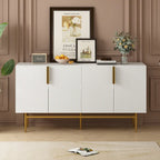 Bahut buffet 4 portes avec poignées métalliques - 60"L x 15.2"l x 30.9"H
